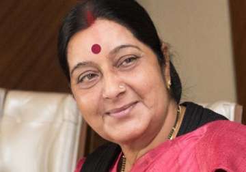 sushma swaraj meets russian counterpart discusses bilateral ties