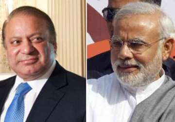 modi sharif wave at each other but no talks