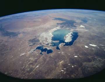 world s fourth largest sea dried up completely nasa