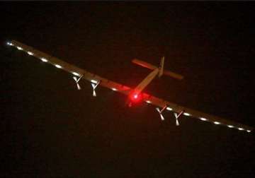 solar plane takes off for hawaii from japan