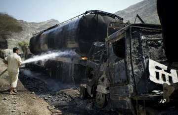 dozens of nato oil tankers attacked in pakistan