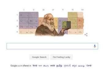 google doodles father of periodic table on birth anniversary