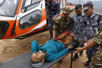 helicopters ferry injured from nepal villages near epicenter