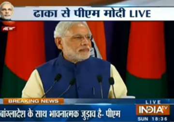 indo bangla land boundary pact is meeting of hearts says pm modi