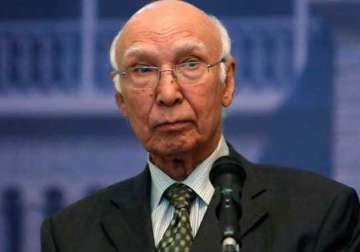 pakistan not expecting much from january talks sartaz aziz