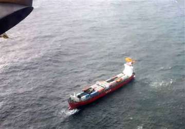 container ship towed away from canadian coast