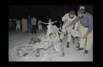 bomb blast outside pak navy office in karachi kills one