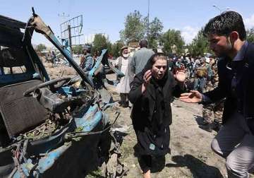 nato says 3 foreigners among 10 killed by afghan car bomb