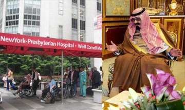 saudi king takes over entire vip wing of new york hospital