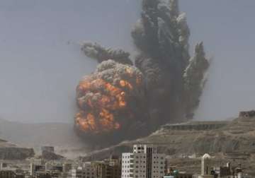 saudi led airstrikes on police headquarters kill 45 in yemen