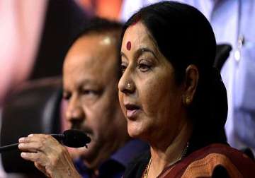 sushma swaraj sartaj aziz meet briefly on saarc sidelines