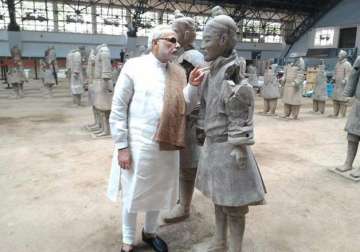 indian media not allowed to enter terracotta museum with pm modi