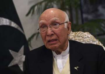 nawaz sharif to take up indo pak dialogue issue with barack obama sartaj aziz