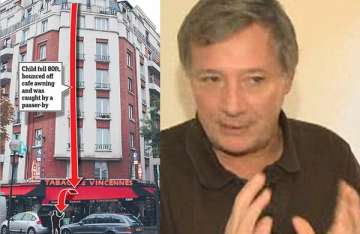 miracle escape as child falls 80 feet into arms of a doctor in paris