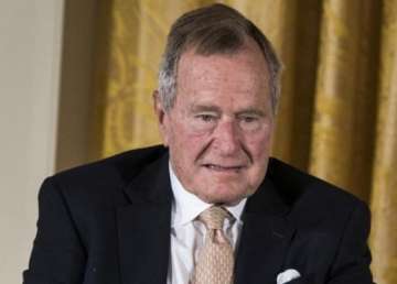 george hw bush breathing normally to be discharged soon