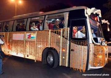 kathmandu varanasi bus service flagged off