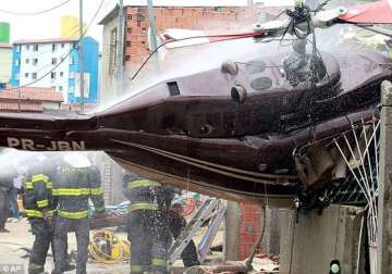four dead as helicopter crashes in brazil