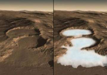 below mars dust are glaciers with frozen water