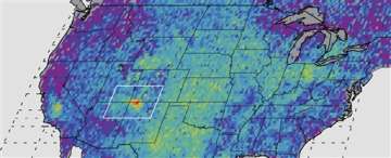 satellite sees hot spot of methane in us southwest