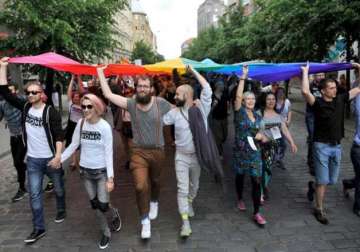 huge crowds throng gay parade in latvia