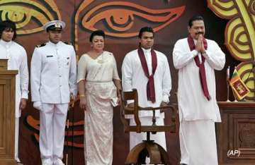 powerful lankan prez rajapaksa sworn in for second term