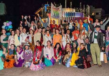 krishna devotees celebrate gaura purnima in israeli township