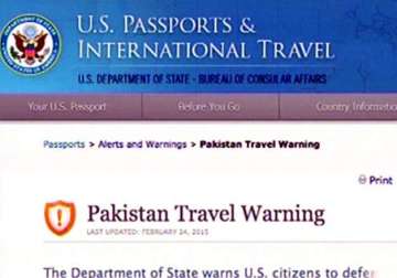 us issues travel warning for pakistan