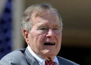former us president george hw bush discharged from hospital