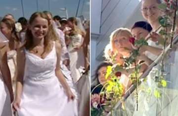over 100 polish brides raise money for sick boy