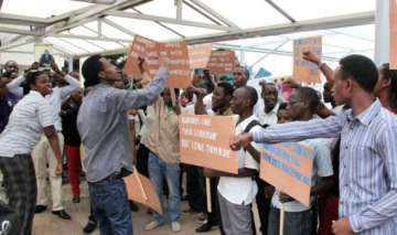 rwandan students protest against genocide documentary