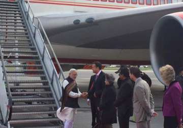 pm modi arrives in ireland for historic visit