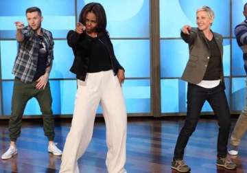 michelle obama dances with ellen degeneres to uptown funk