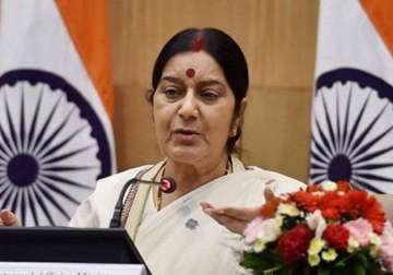sushma swaraj calls for early framing of nepal s constitution