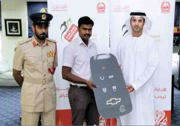 indian wins dubai traffic police award gets car