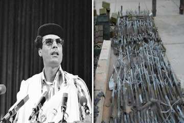 know how libyan tyrant gaddafi had stockpiled weapons of mass destruction