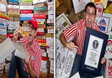 know the man with the world s largest pizza box collection