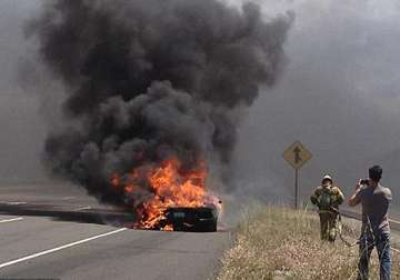lamborghini catches fire on test drive in us