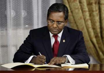 maldivian president launches his campaign for september polls