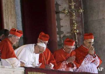 new pope francis prays at rome basilica in first outing