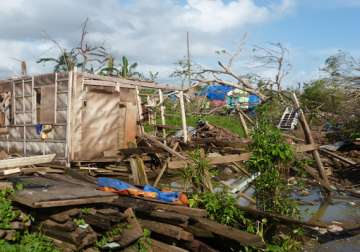 philippine storm spares capital but strands many