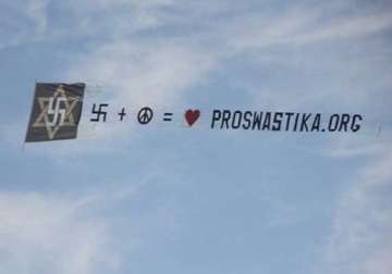 plane flew over new york with a pro swastika banner stir outrage
