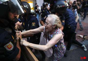 protesters march in spain amid anger over austerity measures