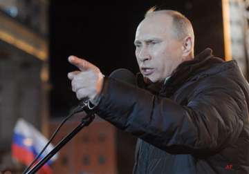 a tearful vlamdir putin claims russian presidential election victory