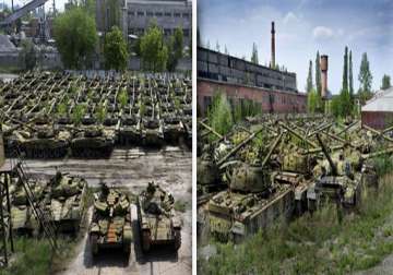 revealed hundreds of rusting tanks abandoned in secret ukrainian depot