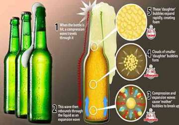 scientists unfold the mystery of bubbling beer bottles