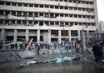 six killed scores injured as blast hits egyptian police hq