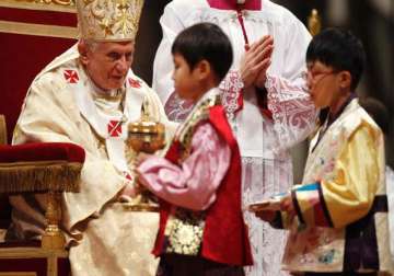 spare time for poor children and god pope tells xmas mass