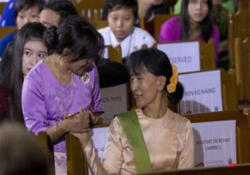 suu kyi condemns crackdown on protesters at myanmar copper mine