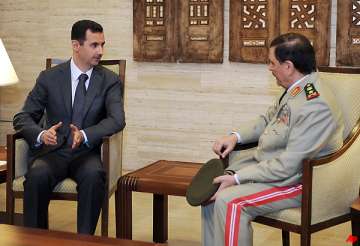 syrian president assad appears on tv after attack