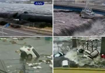 terrifying video of black tsunami destroying everything in its path